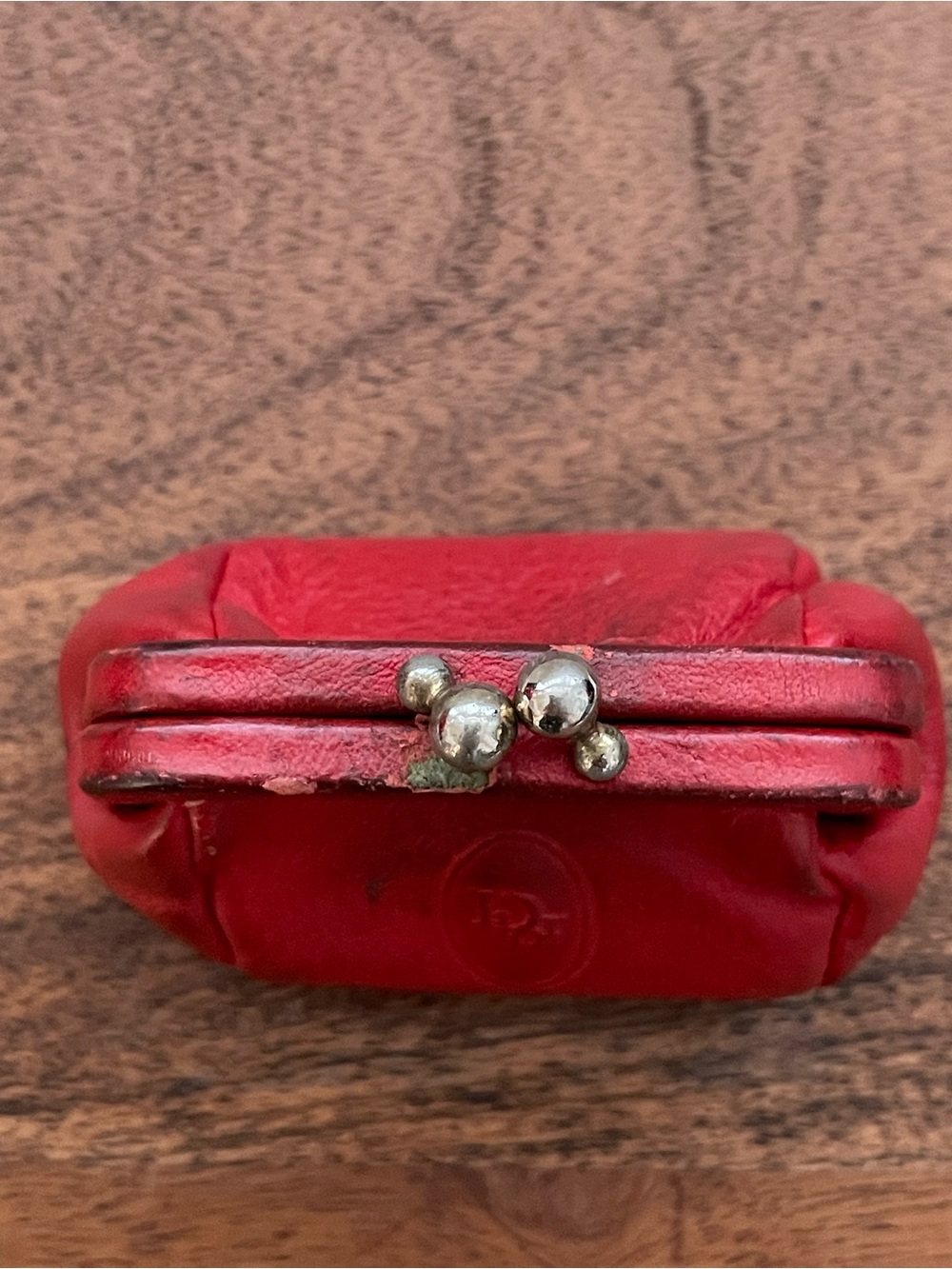 CHRISTIAN DIOR Vintage Gamaguchi Red Leather Coin Purse - Picture 3 of 11